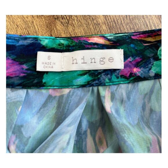 Hinge Womens 6 Peacock Feathers Print Feminine/Artistic Skirt - Picture 3 of 9